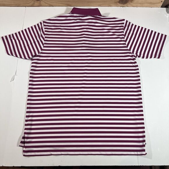 Turtleson Red/White Striped Performance Polo Golf Shirt Men's Size Large - Picture 7 of 7